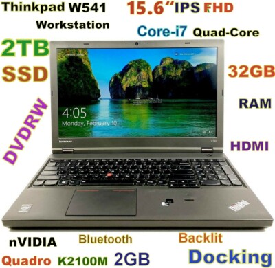 Workstation Thinkpad W540 i7-QUAD 2TB SSD 32GB 15.6 IPS FHD Quadro K2100M + Dock