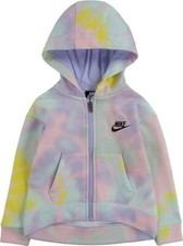 Girls Nike Hoodie Full Zip LS Sweatshirt Jacket Size 5 or 4 Purple Chalk NWT