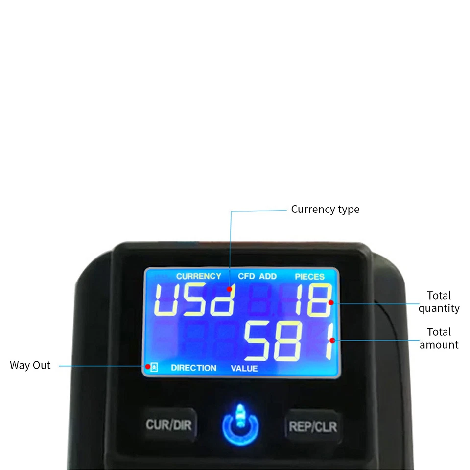 Counterfeit Bill Money Detector Fake Currency Detection Machine Test Dollar - Image 4 of 4