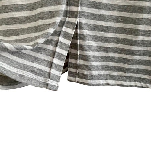 Splendid Grey White Striped Back Button Long Sleeve T-shirt Size XL NWT - Picture 7 of 8