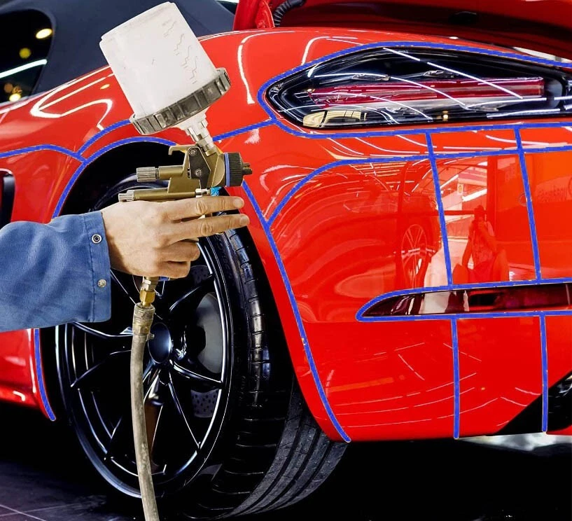 SKmax 1/4" X 33YDS Blue Vinyl Fine Line Masking Tape - Image 4 of 4