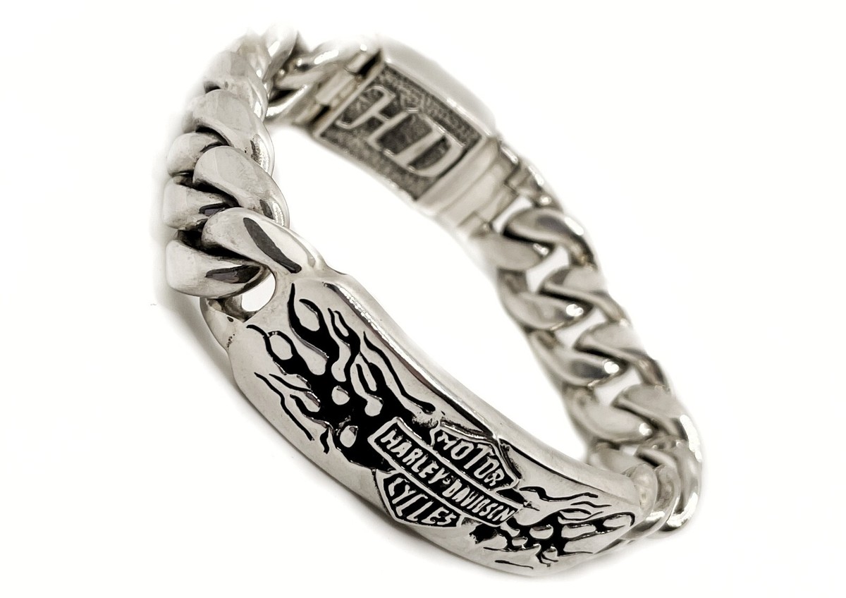Harley Davison Sterling Silver Bracelet | eBay
