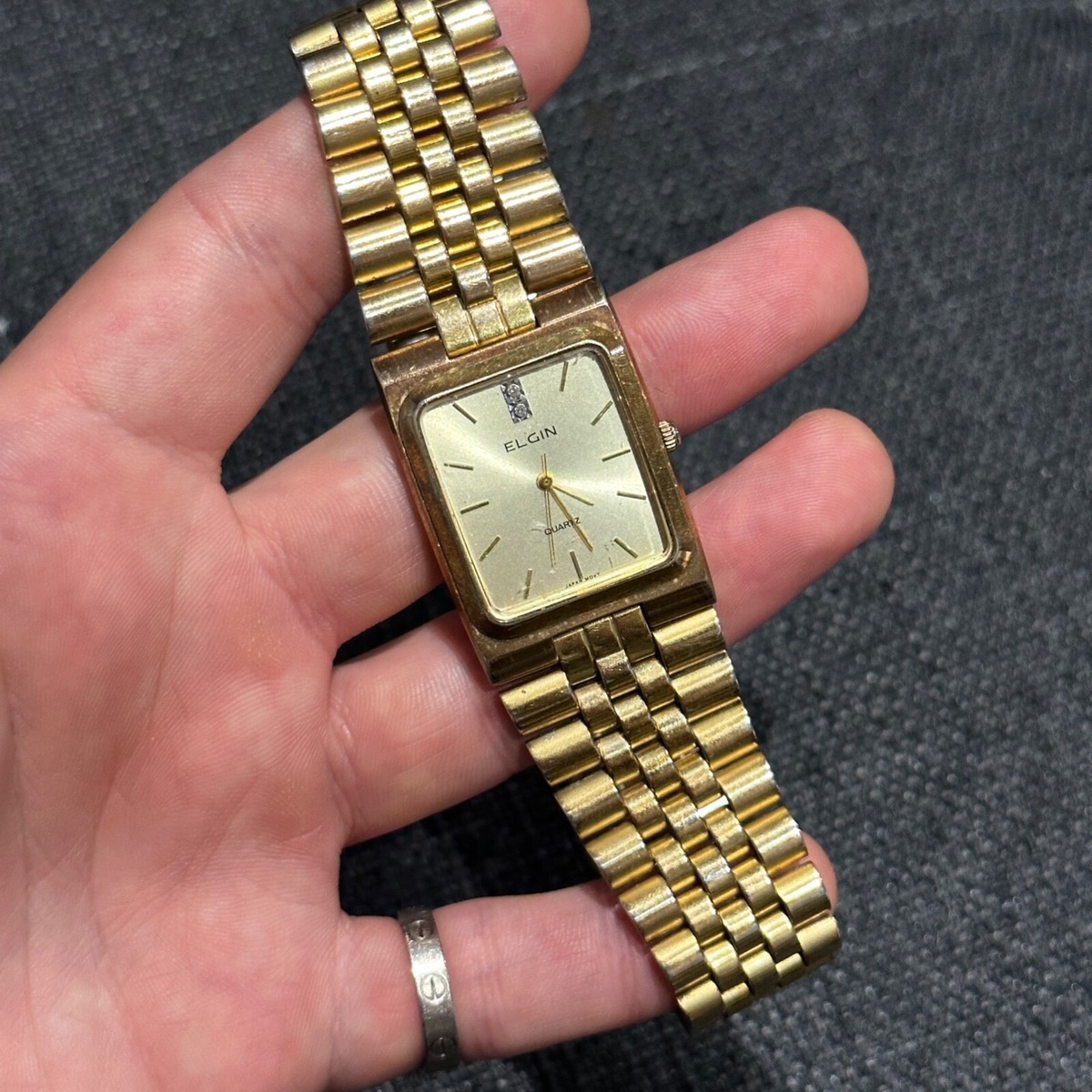 Vintage Elgin gold-tone ladies bracelet watch Vintage Elgin Swiss Round Gold Women main image 4