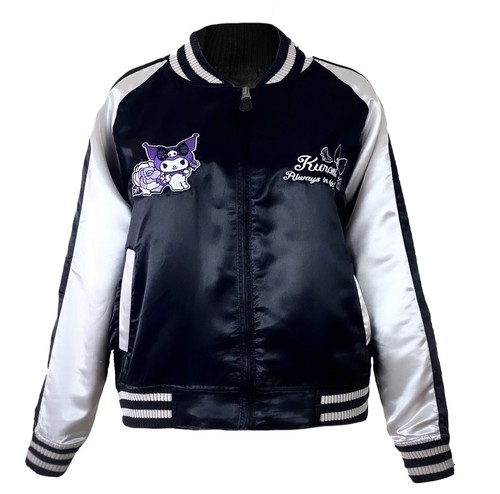 Kuromi Jacket satin embroided original Sanrio licensed from Japan Size M NWT - Picture 3 of 21