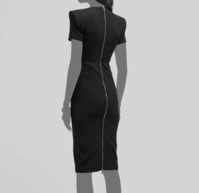 versace black corset dress Versace Medusa-strap corset-style Dress | Black