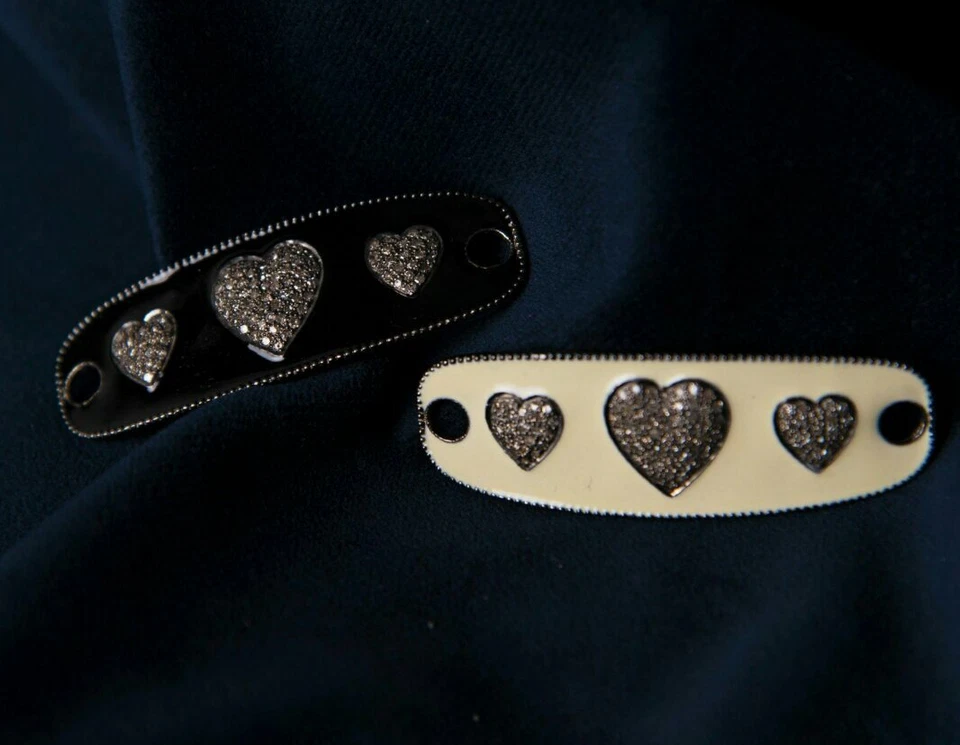 Brazalete conector de joyería de diamantes naturales esmalte de plata 925 hallazgos adicionales Foto 2 de 4