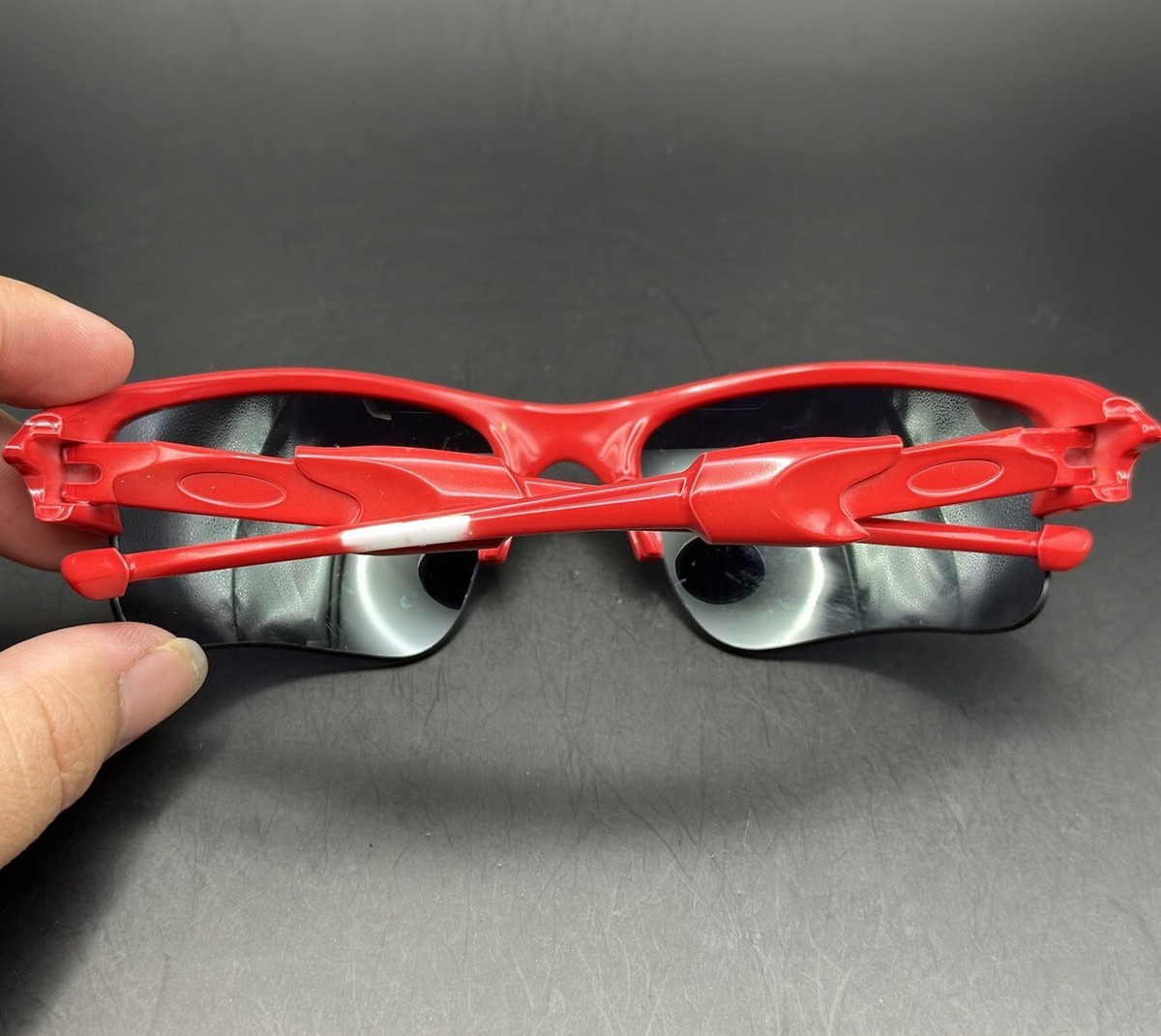 Oakley Flak Jacket Polished Red w/XLJ Jade Iridium Lenses | eBay