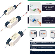 LED Driver Power Supply Transformer 240V - DC 12V, 12V LED Driver 7W - 60Watts