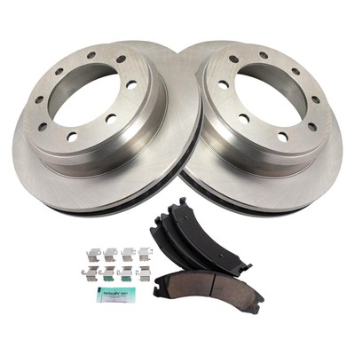 For Ford E-350 Super Duty 08-23 TRQ BKA36474 Rear Disc Brake Kit w Ceramic Pads