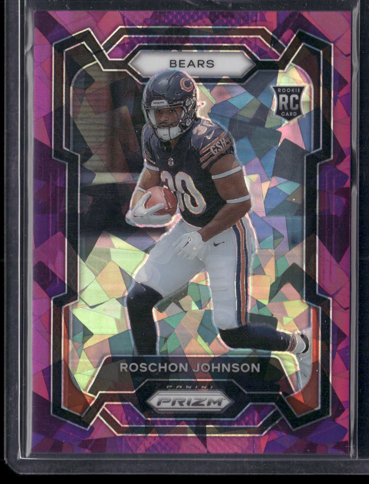 2023 Panini Prizm Roschon Johnson Purple Ice Prizm RC /225 #314 Chicago Bears