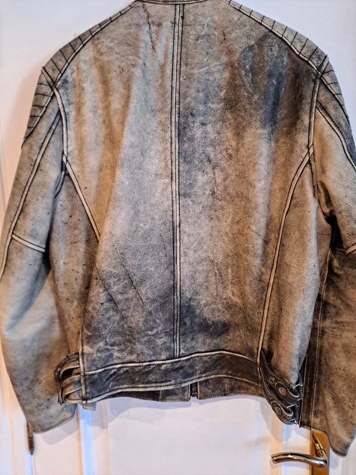 Cazadora piel marca SCHOTT piel envejecida. - Imagen 2 de 4