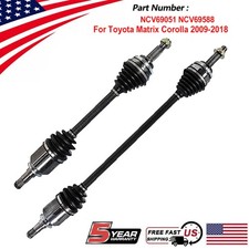 Pair Front Cv Axle Shaft For 2009-2015 2016 2017 2018 Toyota Corolla Matrix 1.8l