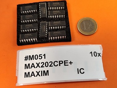 10x MAX202CPE+ RS232-Transmitter Empfänger mAX232-Upgrade CMOS MAXIM DIP-16 IC
