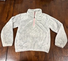 Columbia Fire Side II Sherpa 1/4 Zip Grey Fleece Jacket Youth Girls Size S