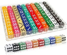 100 Pieces 16MM Dice Set, 6 Sided Standard Colored Dices with Portable...