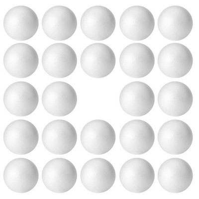 4 Inch 24 Pcs Craft Foam Ball. White Polystyrene Smooth Round Ball, for Arts ...