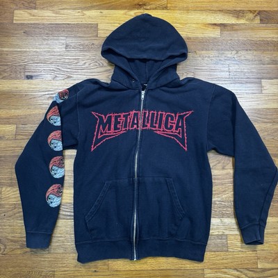 Metallica Ying Yang Full Zip Hoodie Women S/XS 2 Sided s/ Sleeve Graphic Y2K