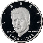John F. Kennedy Jr (1960-1999) 1 Ounce Silver Proof Round 99.9% Fine