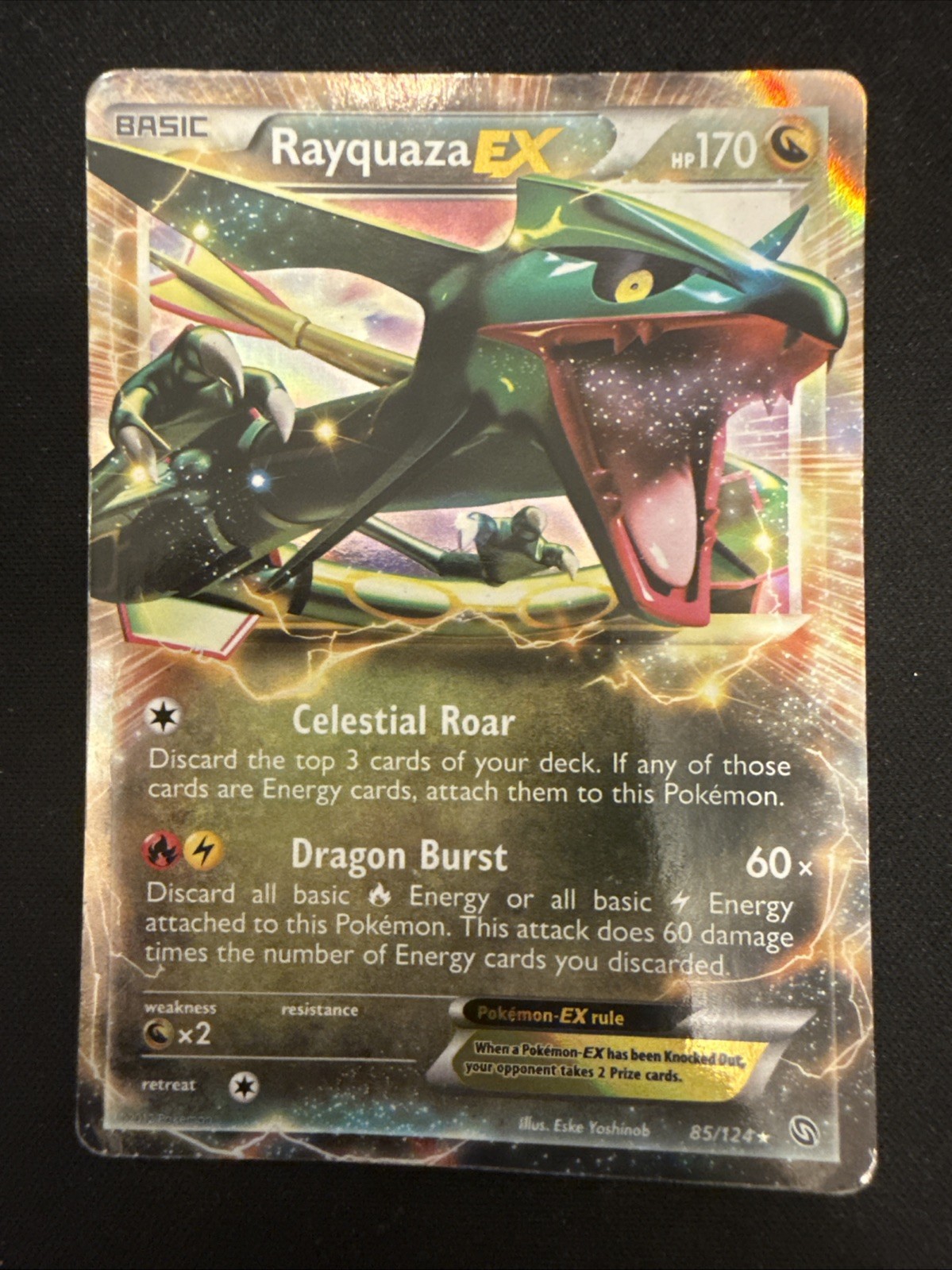 Rayquaza EX 85/124 Dragons Exalted Holo