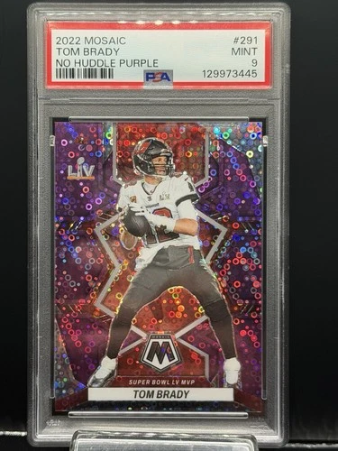 2022 Mosaic No Huddle Purple Tom Brady #291 PSA 9 28/50