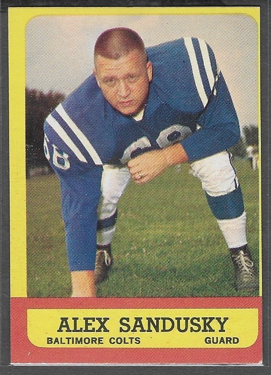 1963 Topps #6 Alex Sandusky (EX) Baltimore Colts