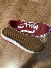 VANS Off the Wall Sneakers Burgundy Red, Lace-Up, Size 6.5