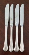 Lot of 4 International Silver "Flair"  Modern Hollow Handle Dinner Knives 9"