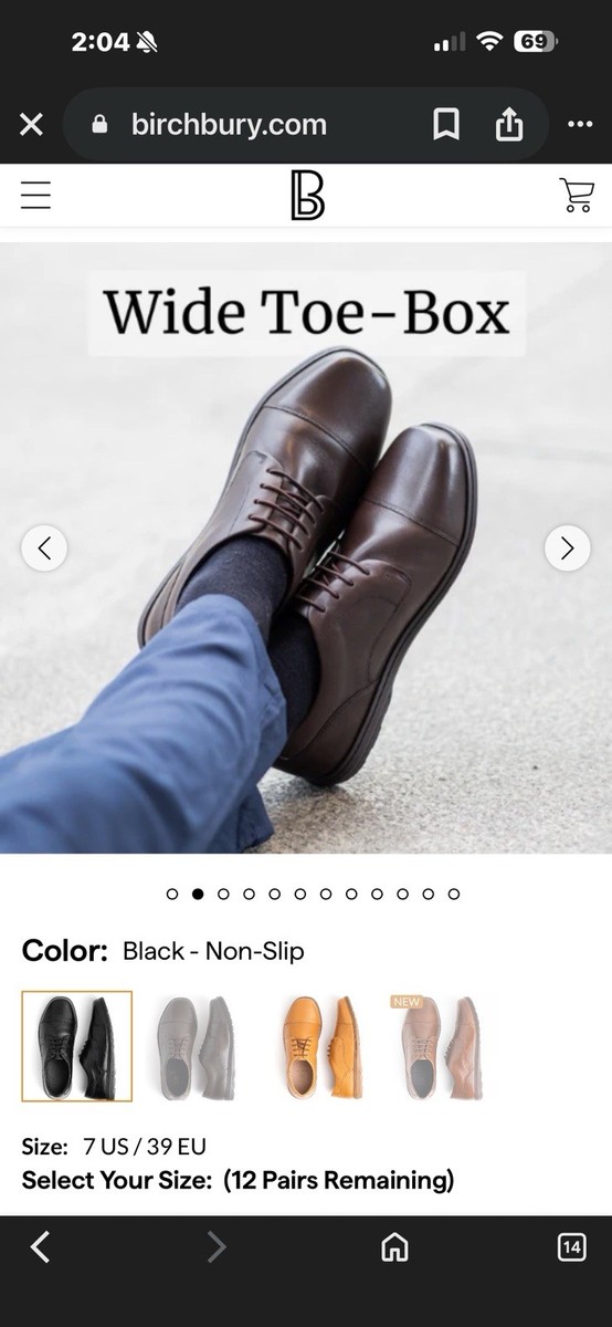 Birchbury Brenston: Barefoot Dress Shoe Men Color: Black  display picture 3