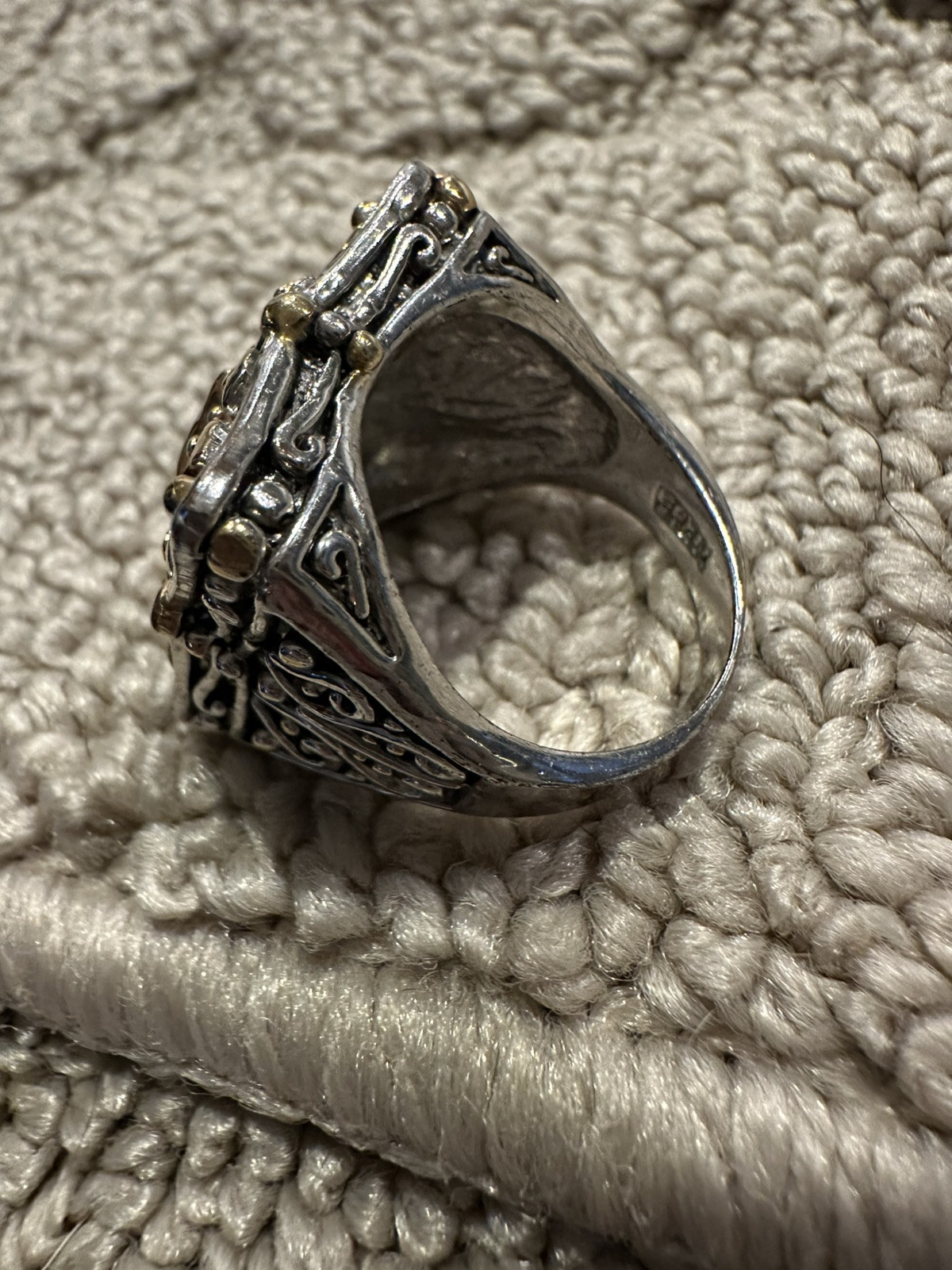 Large Statement Multi Colored Crystals 18 Kt GF C… - image 4