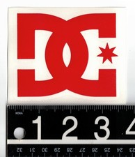 Dc Shoe Company Skateboard Decal 3.25 In X 2.75 In Red Transfer Sticker