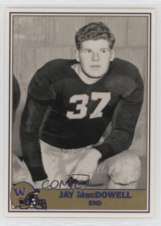 1992 Pacific Washington Huskies Football Greats Jay MacDowell #40 1f38