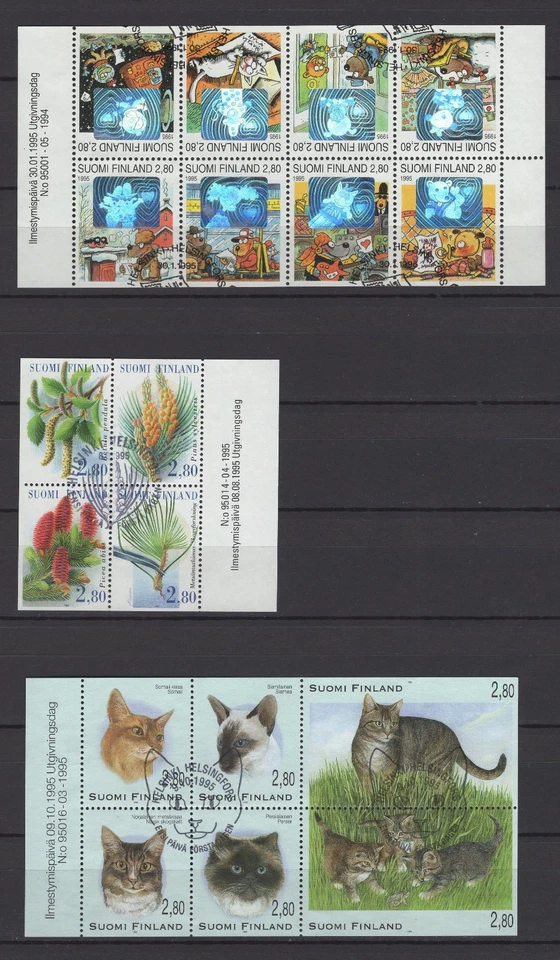 Finland 1995 Mi MH 38, MH 39, MH 40 booklet panes used postaly - First Day Issue - Image 2 of 3