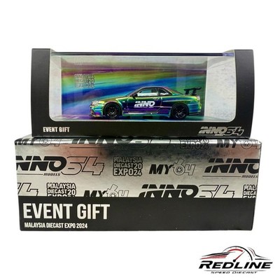  INNO64 2024 Malaysia Diecast Expo Event Gift NISSAN SKYLINE GT-R R34 48 MADE 