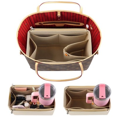 Tote Bag Purse Organizer Insert Pouches Fit for Neverful MM GM, Handbag