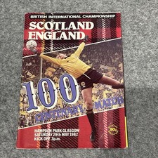 Scotland v England Centenary Match Programme 1982 Hampden Park