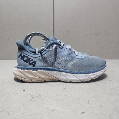 HOKA ONE ONE ARAHI 5 WIDE DAMEN YOGA LAUF SNEAKER BLAU WEISS UK6,5 EU40