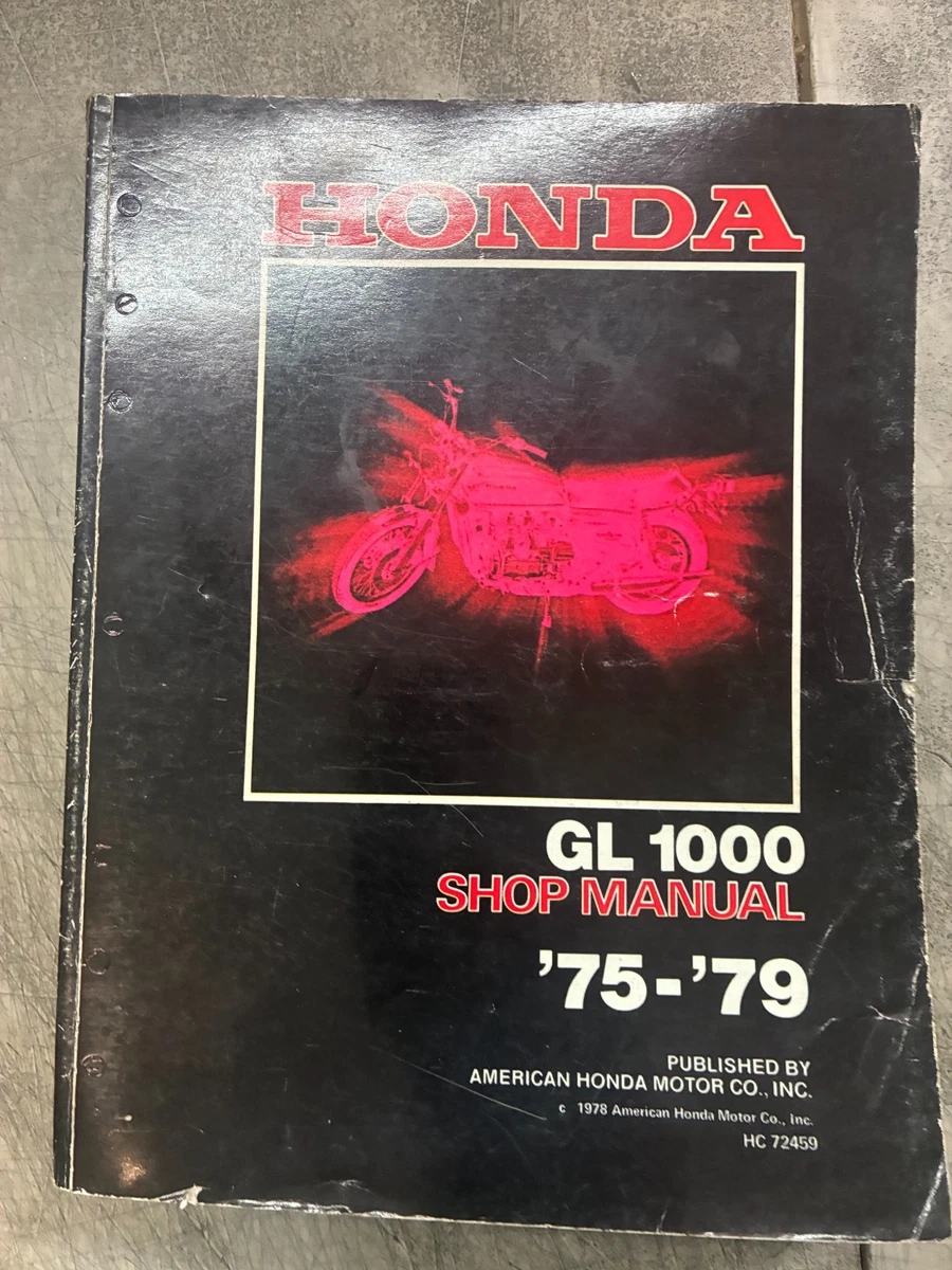 Goldwing 1000 GL1000 Motorcycle Repair Manuals & Literature for