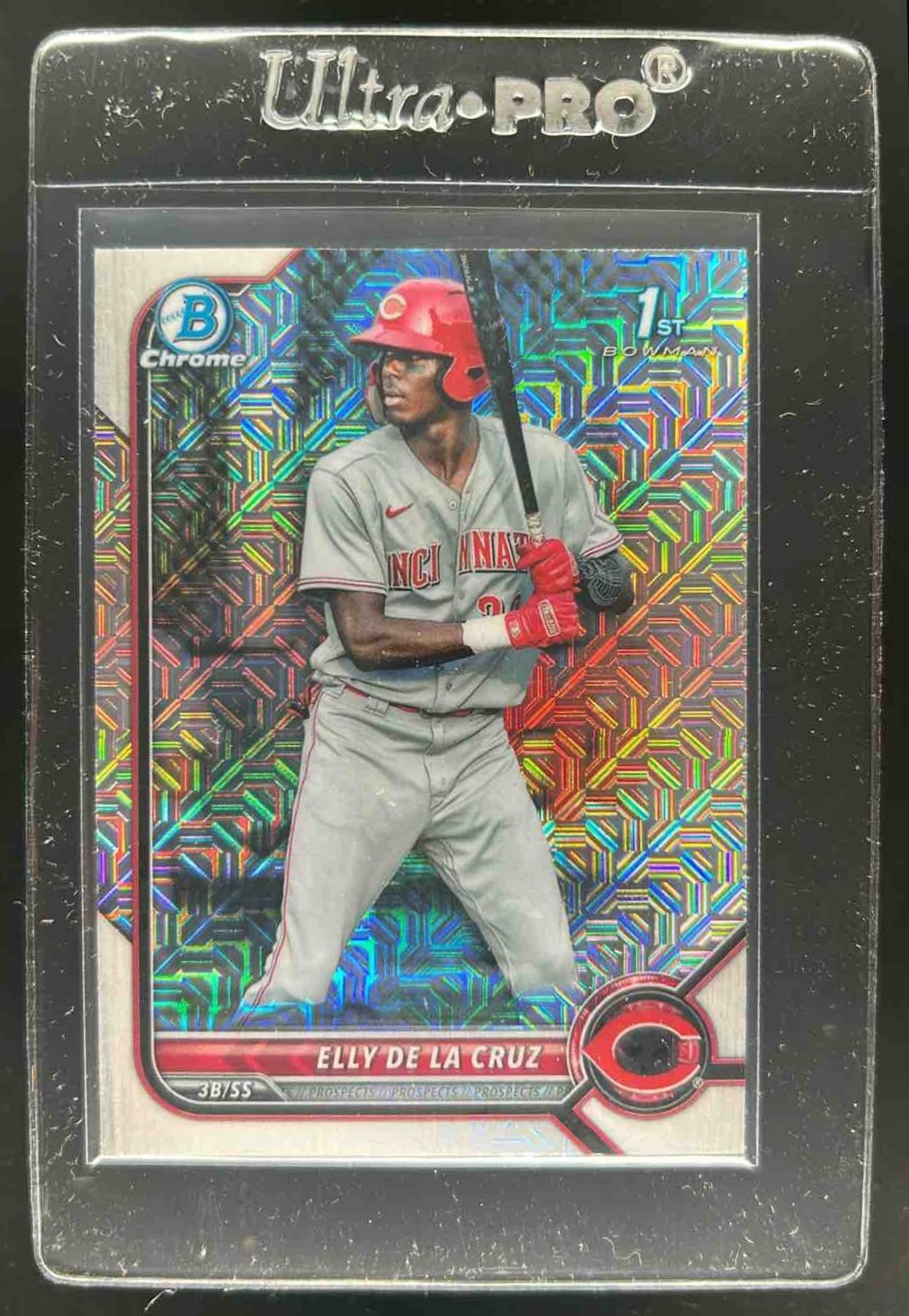 2022 Bowman Mega Box Elly De LA Cruz Mojo Refractor #BCP-50 Reds