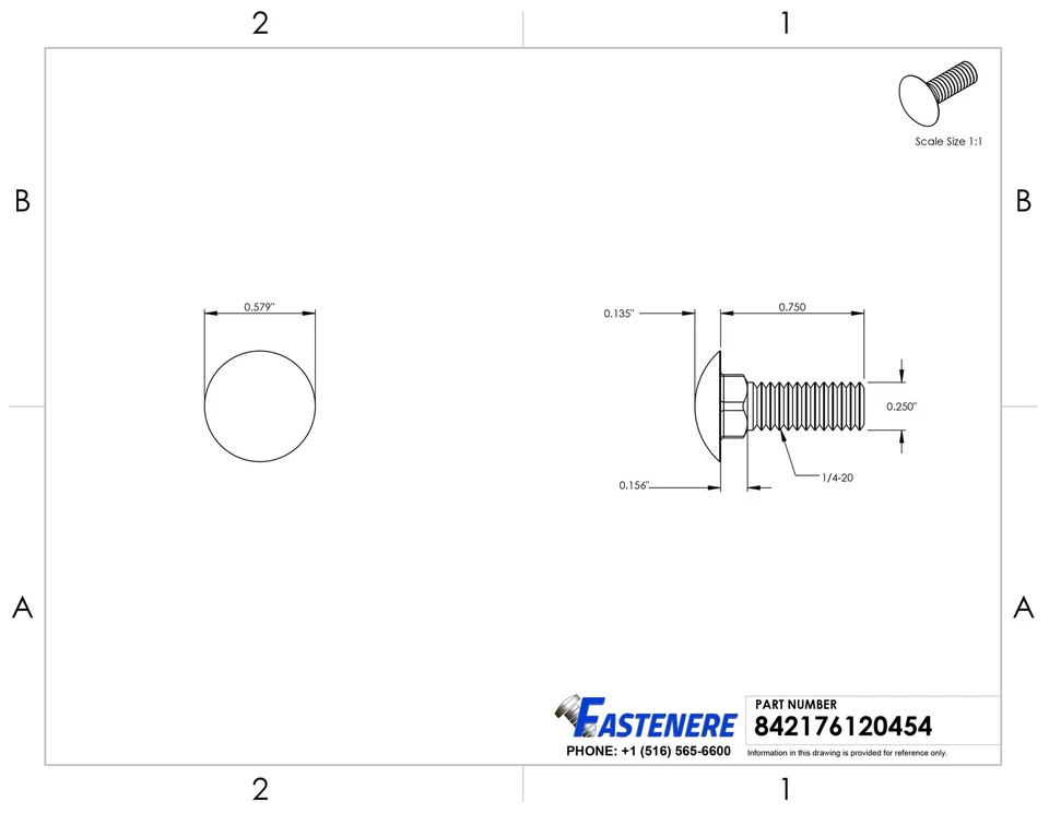 1/4-20 Carriage Bolts Stainless Steel With Option to Add Nuts and Washers