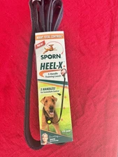 NWT Sporn Herl-X 5 Handle Training Leash 4ft Long Dog Leash Heavy Duty Black
