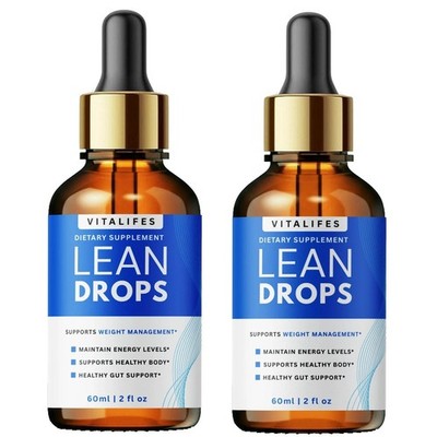 (2 Pack) Lean Drops Advanced Weight Fat Loss & Gut Health Support Drops