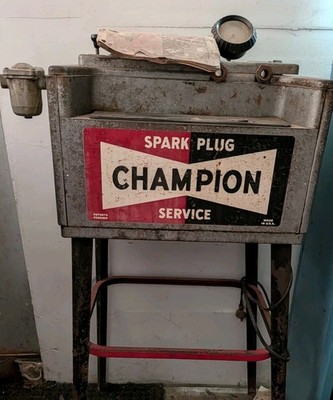 Vintage Champion Spark Plug Tester Cleaner Service Oil Gas Station Made In USA 