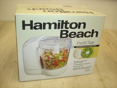 Hamilton Beach Food Chopper Fresh Chop 3-Cup White #72600 NEW SEALED
