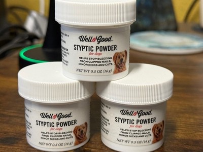3x Well & Good Styptic Powder .5oz Dog Helps stop Bleeding wounds vet