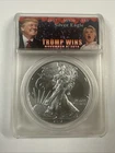🔥2017 Silver Eagle ANACS MS70- Trump Wins-Hillary - Only MS70 Ebay!!    B-3🔥