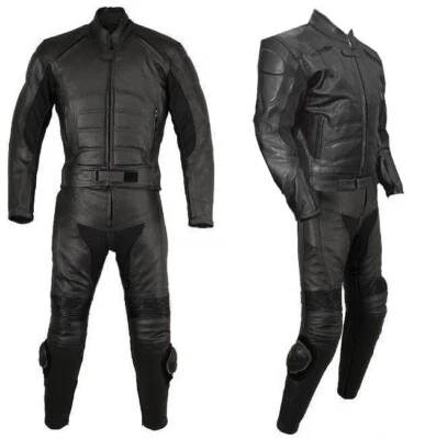 BATMAN Lederkombi Leder Bikeranzug Rennen Motorrad Lederjacke Hose-EU50-52-54-56 - Bild 1 von 3