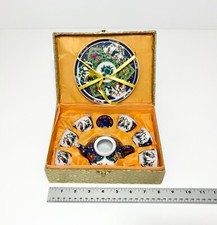 VINTAGE ORIENTAL JAPANESE 9 PIECE MINI TEA SET CERAMIC CHINA 1980 ORIGINAL BOX