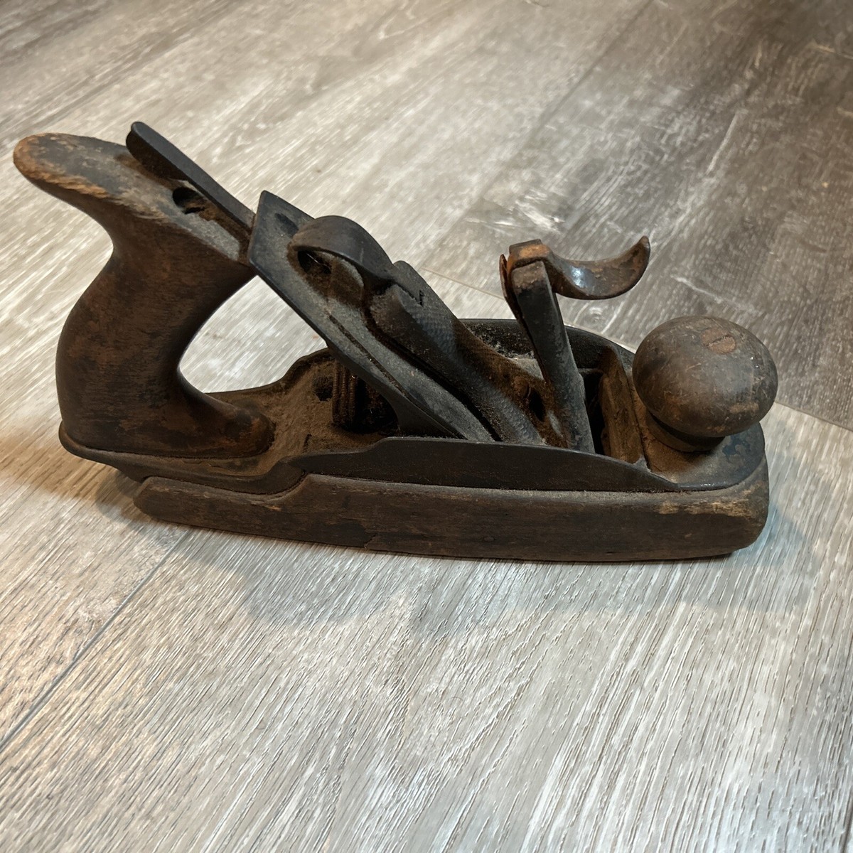 Vintage Wood 10” Woodworking Hand Plane Wood Working Tool Smoother
