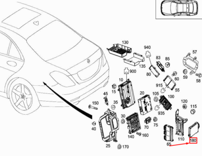 Orig. MERCEDES BENZ A2229008915 Dvbt2 Tuner Steuergerät online 