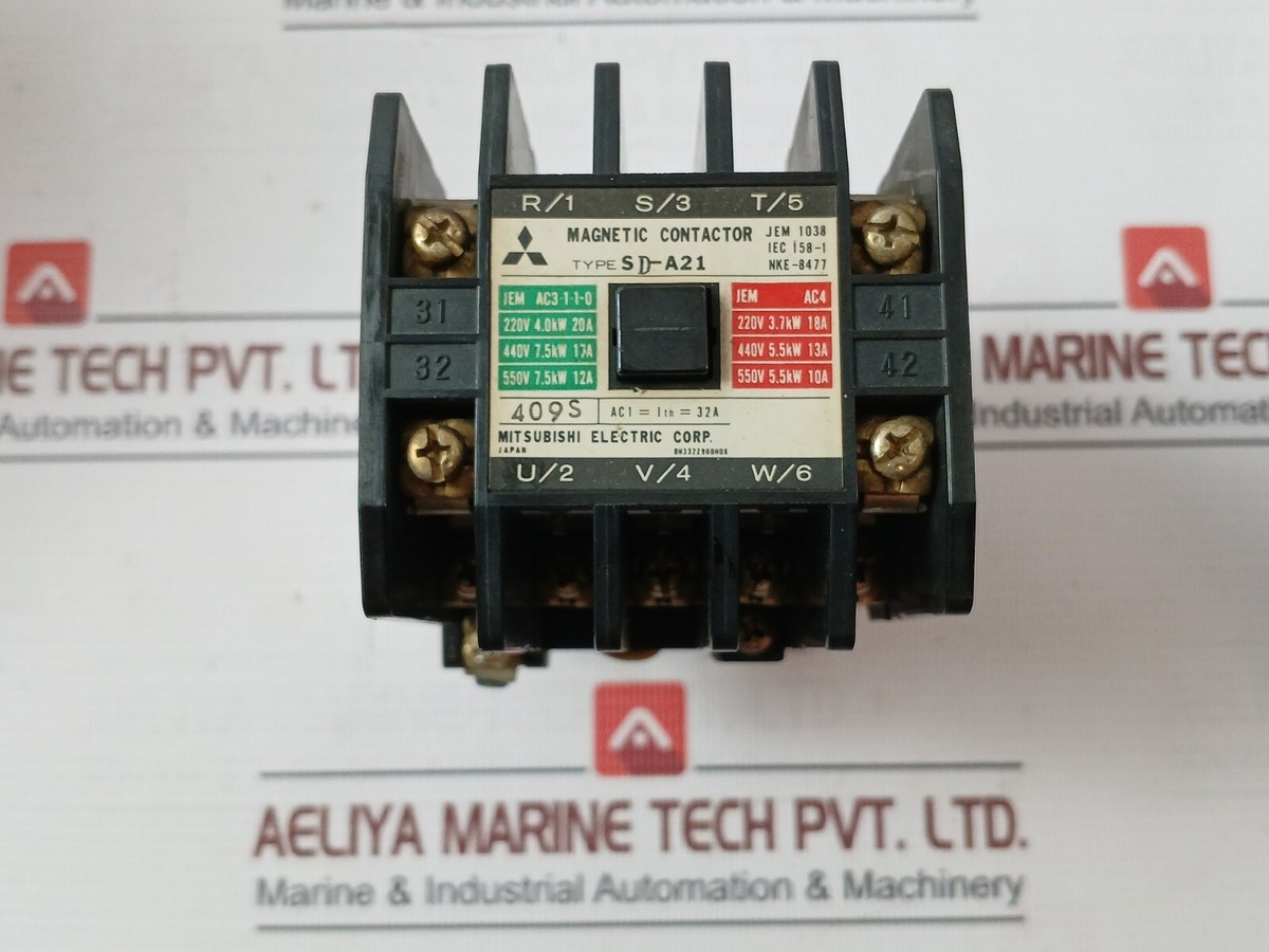 MITSUBISHI ELECTRIC SD-A21 Magnetic Contactor JEM AC3-1-1-0 | eBay